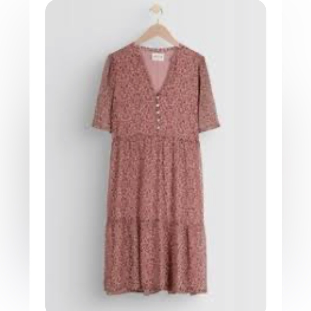 Maison 123 Dress dusty rose delicate chiffon  Louima Collection Size MEDIUM